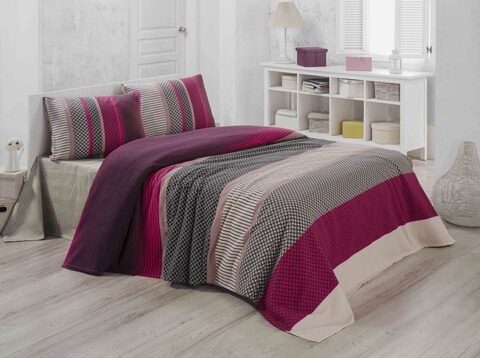 Cuvertura de pat, Victoria, Lotus Pique, 160×230 cm, 100% bumbac, multicolor 100% imagine 2022