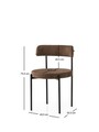 Set scaune 2 piese, Nmobb, Gını, Negru/Maro