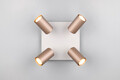 Plafoniera Marley, TRIO, 24x24x15 cm, 35W, 4x GU10, metal, alb/bronz