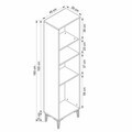 Dulap multifunctional, Hanah Home, Viona, 45x180x30 cm, Coș adânc / Alb