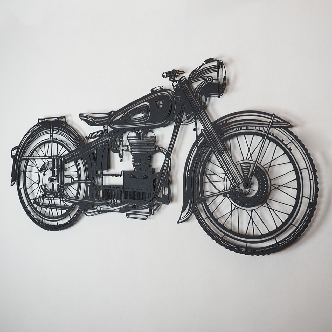 Decoratiune de perete, Cafe Racer, Dimensiune: 47 x 100 cm (1 bucată), Negru - imagine 4