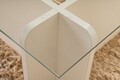 Masuta de cafea, Nordure, Flavio, 105x30x65 cm, Sticla temperata , Alb