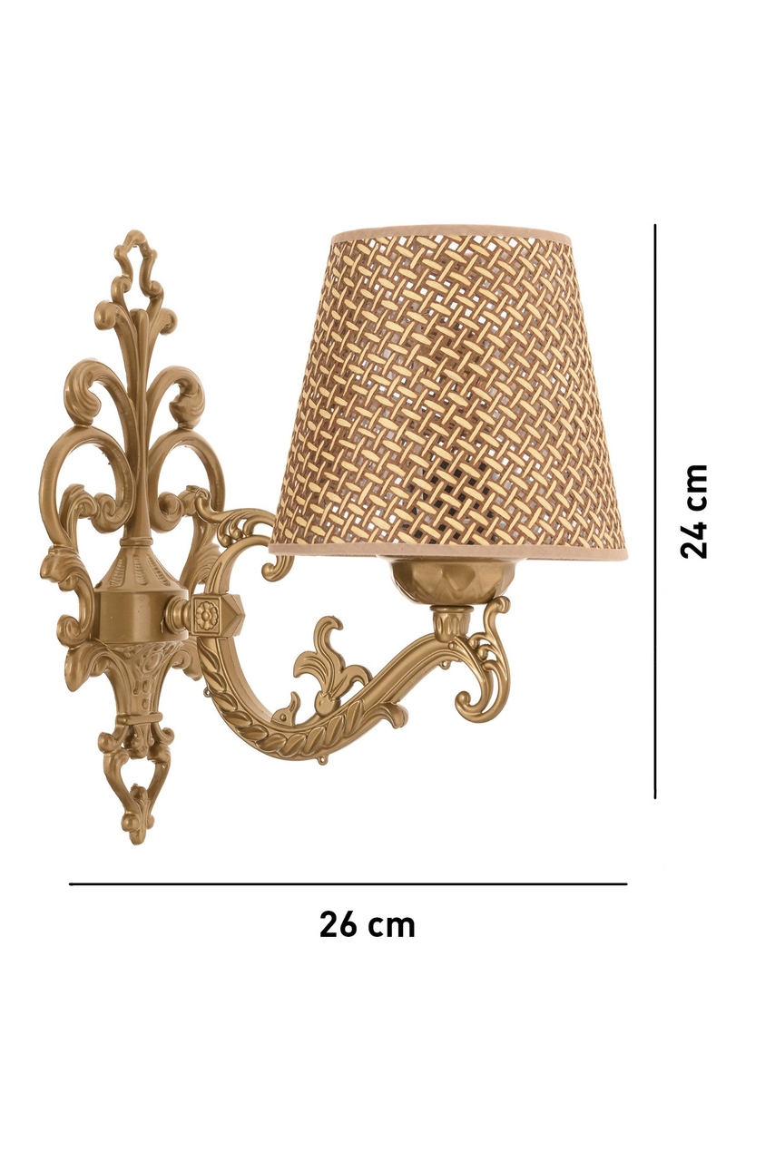 Aplica de perete, Opviq, 390FLH2338, Natural / Aur - view 4