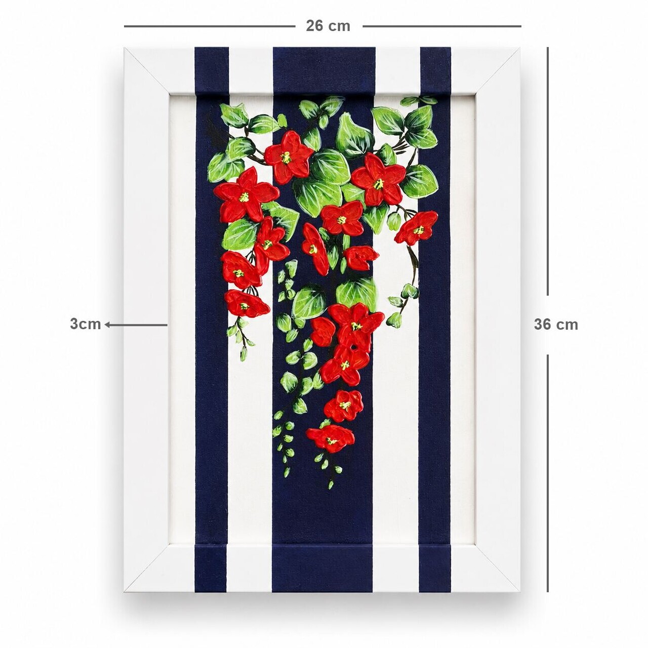 Tablou decorativ, YBC11861, Canvas, Rama din lemn (grosime 3 cm), Multicolor — imaginea 4