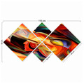 Set 4 tablouri decorative, 4MDF225930193, MDF, Imprimat UV, Multicolor