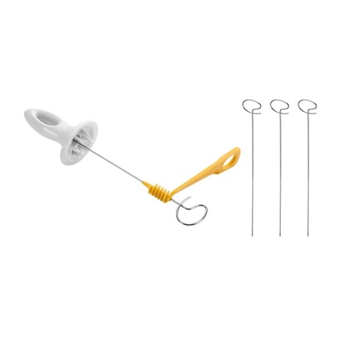 Ustensila pentru taierea cartofilor in spirala presto, tescoma, 24 cm, inox/plastic, argintiu/alb/portocaliu