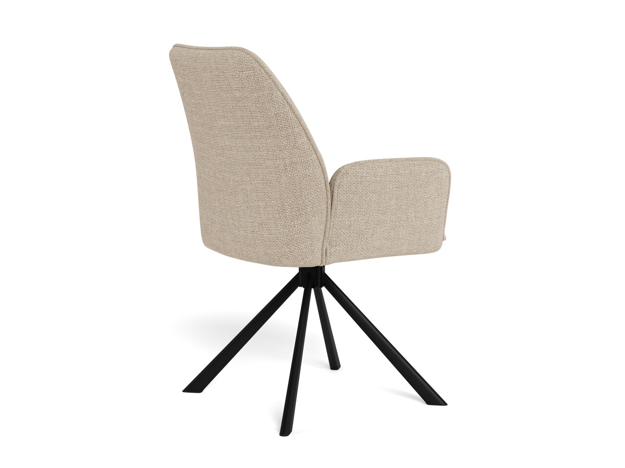Scaun Glenda, Actona, 61x63x88.5 cm, rotativ, tesatura structurata/otel, bej - view 4