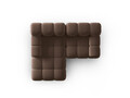 Coltar modular stanga 3 locuri, Bellis-51, Micadoni Home, 188x155x70 cm, catifea, maro inchis