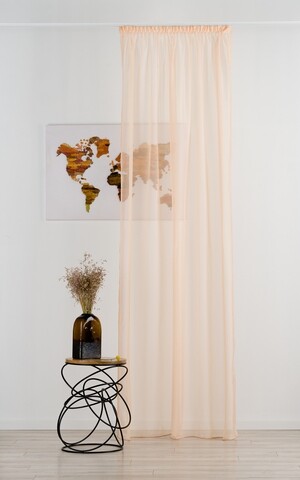 Perdea Imagine, Voal, 300x245 cm, poliester, piersica