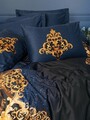 Lenjerie de pat dubla, Tutsu - Dark Blue, Cotton Box, Bumbac Satinat