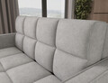Canapea extensibila 3 locuri ELTAP, Deverio, 154x103x83 cm, lemn/poliester, gri deschis