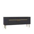 Comoda TV, Olivia, Retrolp1, Antracit / Aur