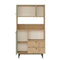 Dulap multifunctional, Locelso, RE3-SY, Stejar / Verde