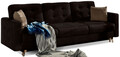 Canapea extensibila 3 locuri ELTAP, Ask12, Asgard, 233x92x93 cm, lemn/poliester, maro inchis