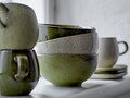 Set 3 boluri, Bloomingville, Addison, 16x8 cm, 700 ml, ceramica, verde