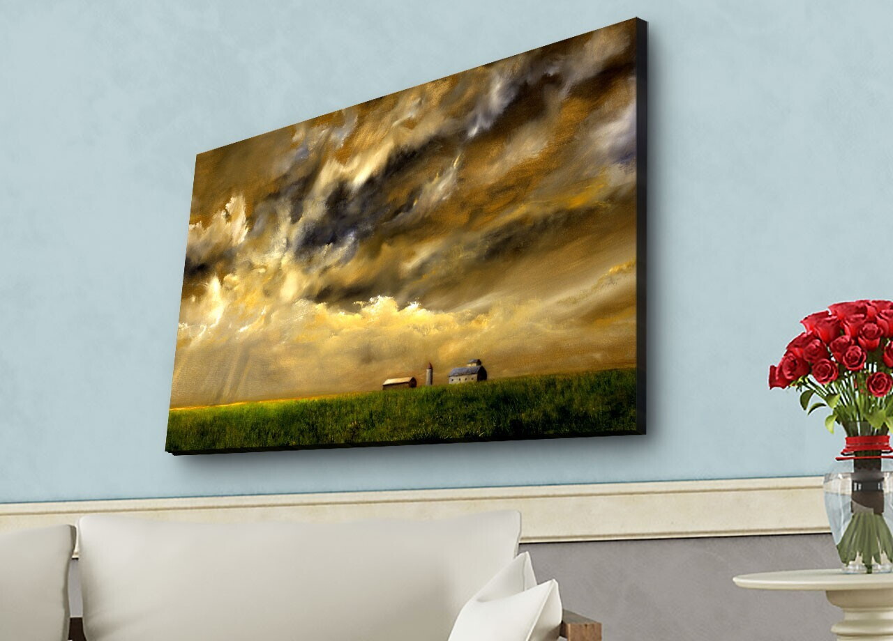 Tablou decorativ cu lumina LED, 4570HDACT-049, PÂNZĂ DIN PIELE ÎNTOARSĂ, Dimensiune: 45 x 70 cm, Multicolor — imaginea 2