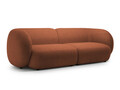 Canapea modulara 4 locuri, Kate, Micadoni, 243x99x76 cm, tesatura boucle, teracota