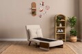 Canapea extensibilă cu 1 loc, Futon, 859FTN2336, Metal , Crem