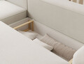 Coltar extensibil stanga 4 locuri ELTAP, Aurumm, 285x180x92 cm, lemn/poliester, alb murdar