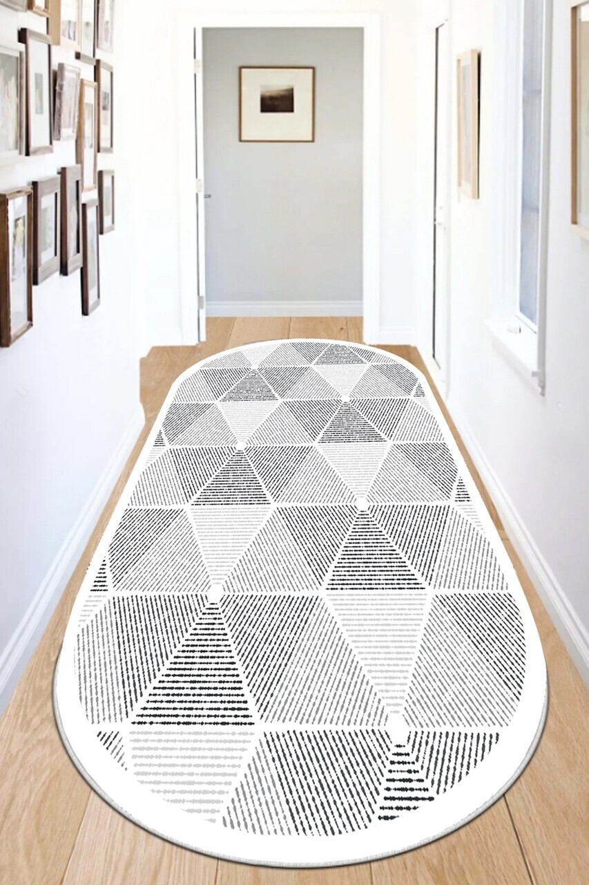 Covor, Ecora Oval, 80x150 cm, Gri