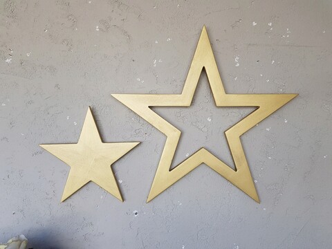 Decoratiune de perete, Gold Stars Set, Placaj , Auriu La Moneta