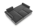 Coltar extensibil stanga 4 locuri, Moghan, Micadoni Home, GL, 241x145x88 cm, catifea, gri deschis
