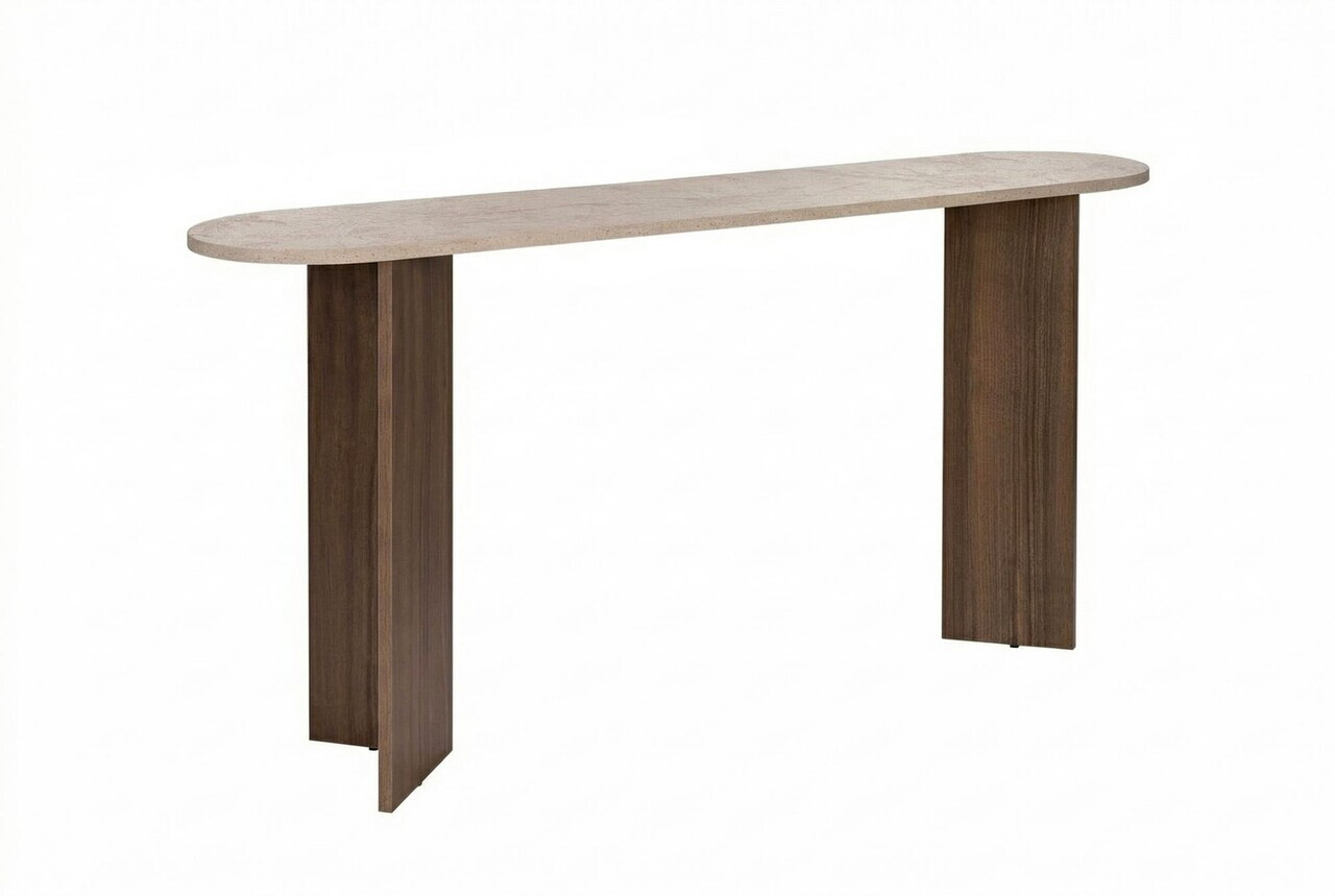 Bufet, Hanah Home, Sira, 150x75x35 cm, PAL, Travertin / Nuc Venezia — imaginea 7