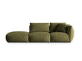 Canapea modulara 3 locuri cotiera stanga, Chris-184, Micadoni Home, 315x100x80 cm, catifea, verde deschis