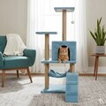 Casă pentru pisici, Paws & Whiskers, Midas, MATERIAL TEXTIL WELSOFT, Turcoaz