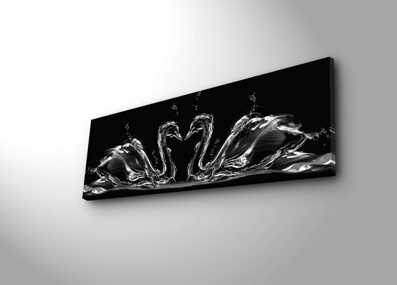 Tablou decorativ cu lumina LED, 3090DACT-21, PÂNZĂ DIN PIELE ÎNTOARSĂ, 30 x 90 cm, Multicolor — imaginea 4