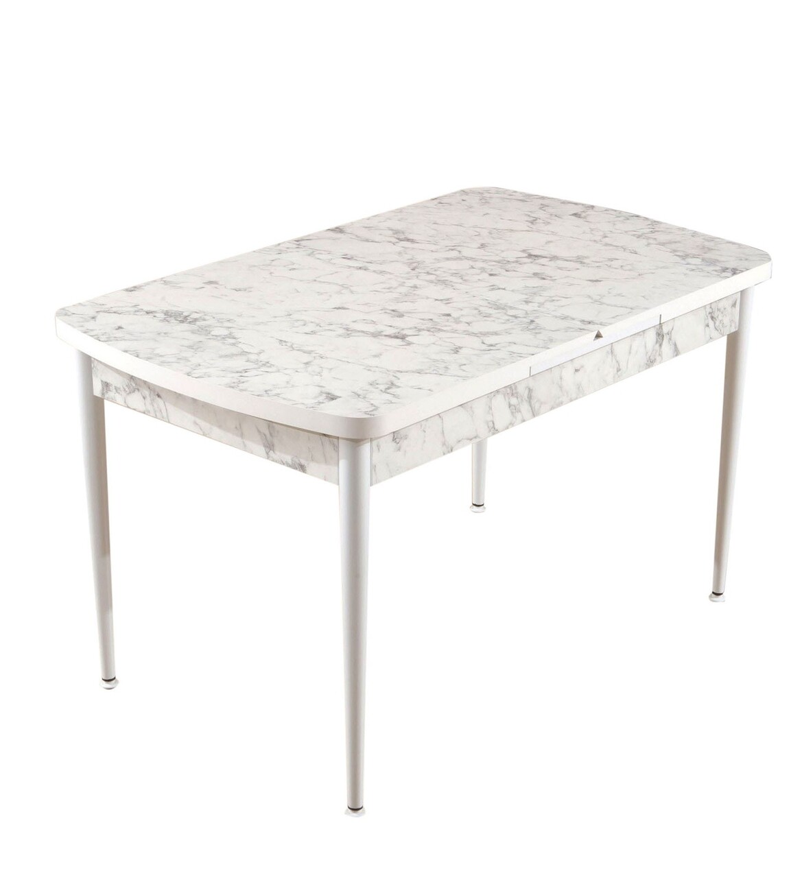 Masa extensibila, Beckley, Trend Carrara, 132x79x76 cm, PAL, Alb/Gri