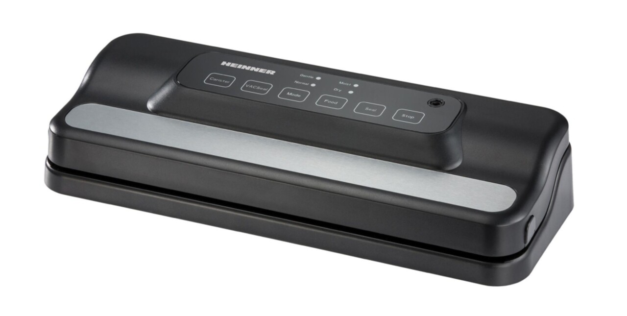 Aparat pentru vidat alimente Freshlock, Heinner, 110W, negru/argintiu