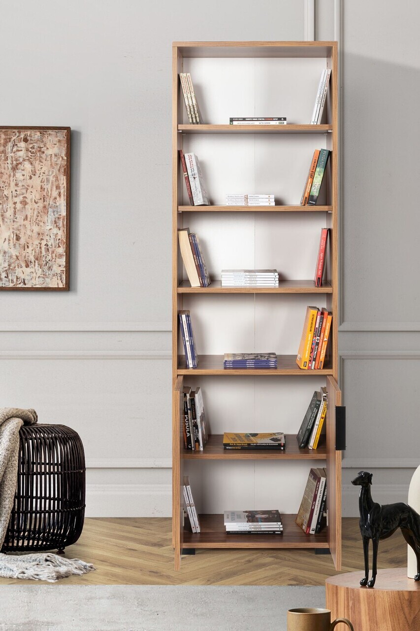 Corp biblioteca, Hanah Home, Evm 8103, 60x187x30 cm, PAL, Maro — imaginea 2