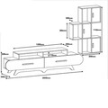 Comoda TV cu dulap Flora S, Hommy Craft, galben/maro