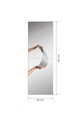 Oglinda decorativa, Mirrorland, Rectangular, Oglindă indestructibilă cu obturator, Argintiu