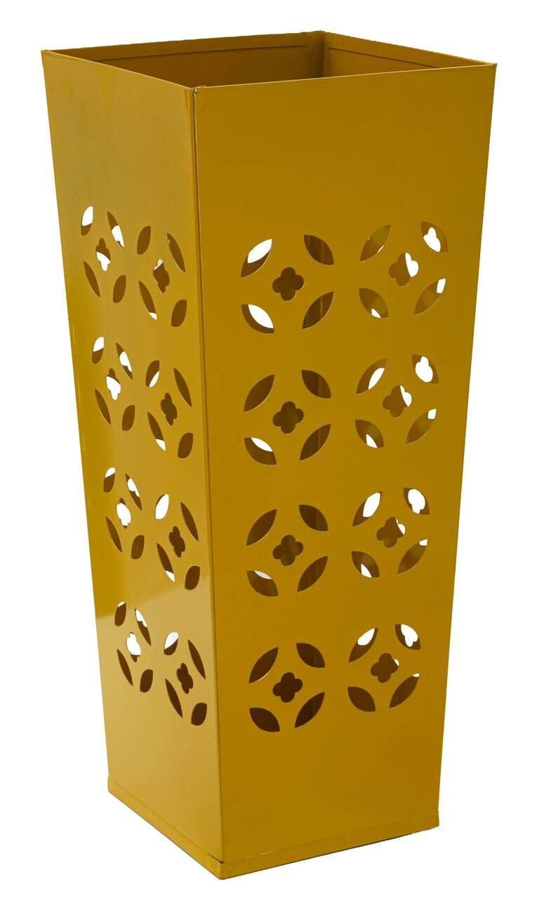Suport pentru umbrele, Mauro Ferretti, Fit, 20x20x48 cm, metal, galben mustar - imagine 6