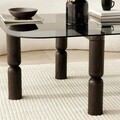 Masuta de cafea, Neostill, Kei, 80x40x80 cm, Sticla temperata , Antracit / Fume