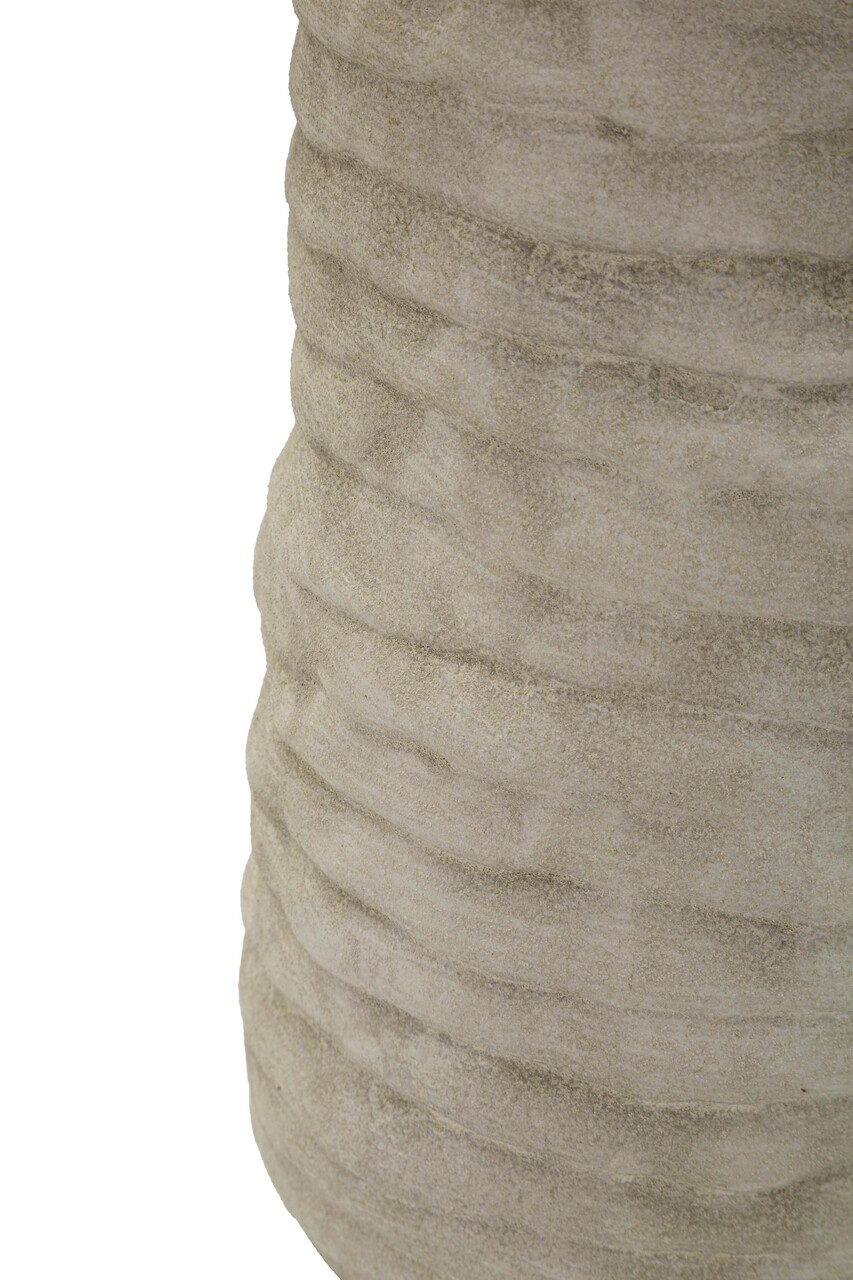 Vaza decorativa, Mauro Ferretti, Lima, 14x31.5 cm, ceramica, gri/auriu - imagine 2