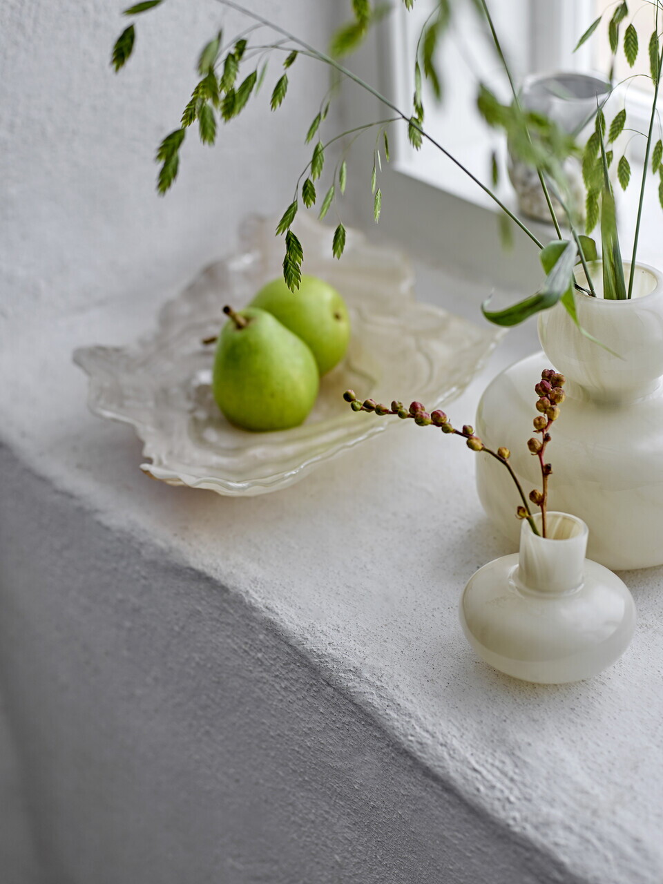 Bol decorativ, Bloomingville, Aiku, 38x29x7 cm, sticla, natural - imagine 4