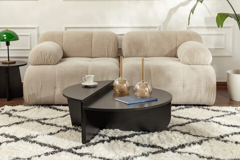 Masuta de cafea, Nordure, Orion, Lemn/Negru