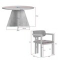 Set masa si scaune (5 piese), Nordure, Monroe 4, Nuc Venezia / Nuc Închis / Maro