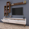 Comoda TV, Rani, M16, 180x48.6x35 cm, PAL, Alb/Maro