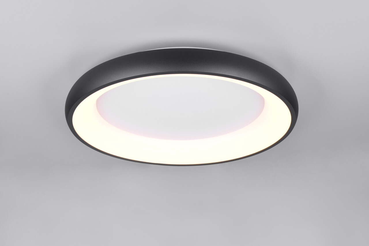 Plafoniera Cardona, TRIO, 62x10 cm, 38W, 1x SMD LED, metal, negru mat - 1 | YEO