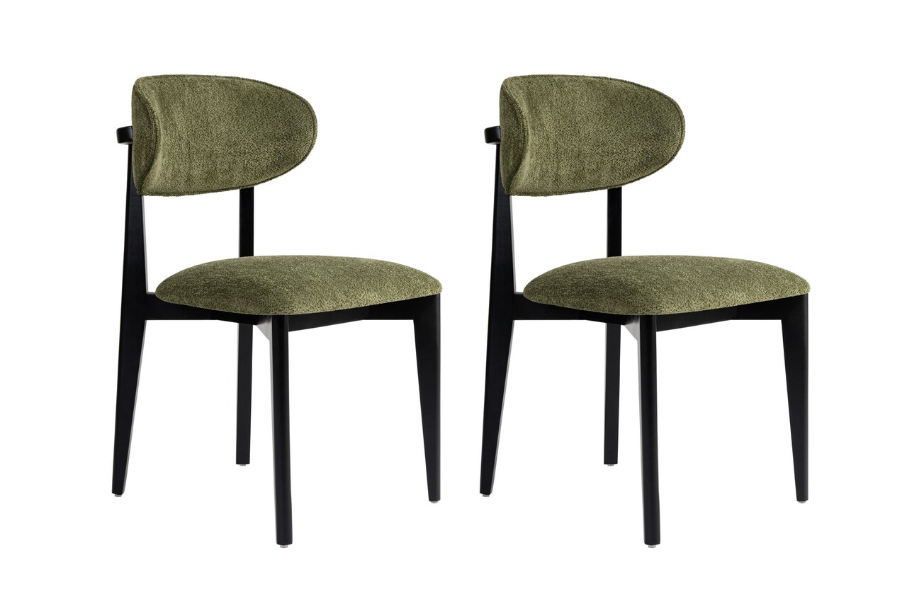 Set scaune 2 piese, Wayland, Lionte, Verde/Negru - 1 | YEO