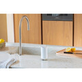 Dozator sapun / detergent lichid, Brabantia, SinkStyle Mineral, 6.5x8.5x15 cm, 200 ml, otel, alb