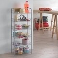 Etajera cu 6 rafturi Slim de luxe, Metaltex, 41 x 23 x 51 cm, metal/invelis din plastic LDPE