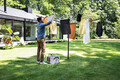 Uscator de rufe rotativ cu 4 brate + cu suport fixare pamant, Brabantia, Lift-O-Matic, 50 m capacitate de uscare, otel, antracit