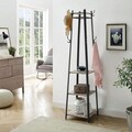 Cuier, Vasagle, 43 x 43 x 180 cm, PAL/otel, maro rustic