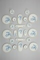 Set de mic dejun, Hermia, 208PEK1120, Portelan, Platou cu măsline: 25 cm (2 bucăți), Alb/Albastru