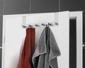 Suport pentru prosoape/haine suspendabil pe usa, Wenko, Celano, 6 carlige, 39 x 11 x 5.5 cm, inox